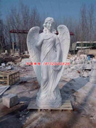 西方天使石雕，漢白玉西方人物石雕   卓景雕塑